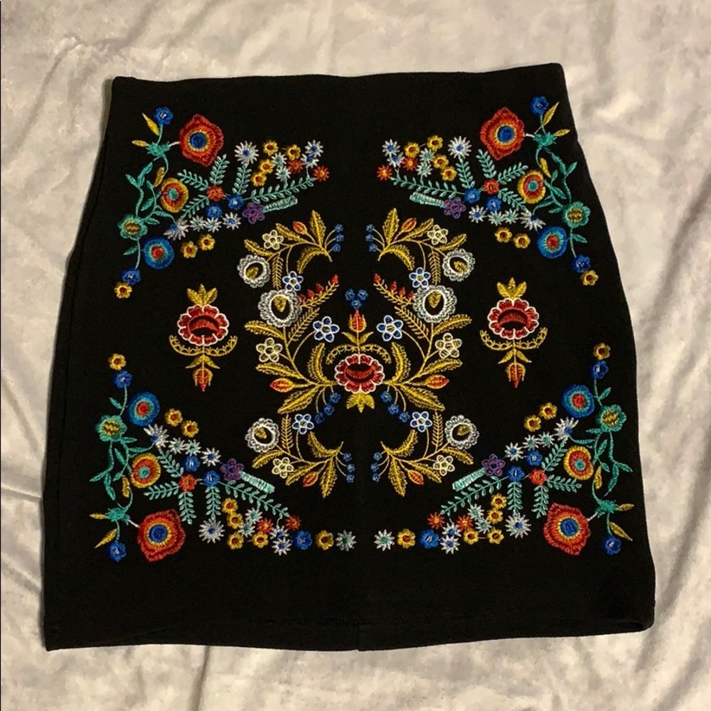 Gorgeous Embroidered Mini Skirt
